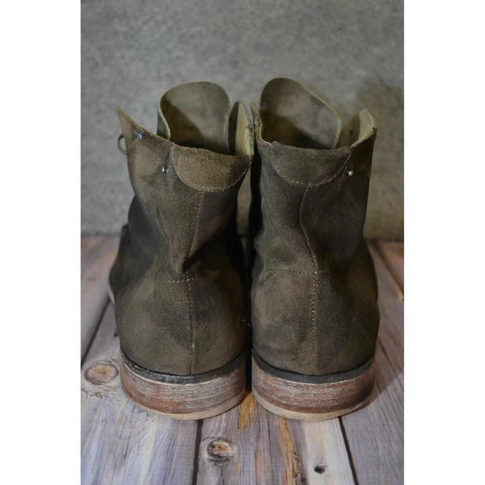 Diesel Boots Mens Size 10 Green Suede Camouflage Chukka Lace Up Ankle Made Italy